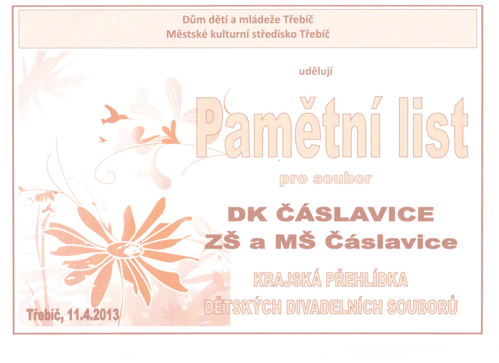 DIPLOM Krajská přehlídka divadel 001