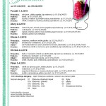 Jídelníček 1.4 - 5.4.2019