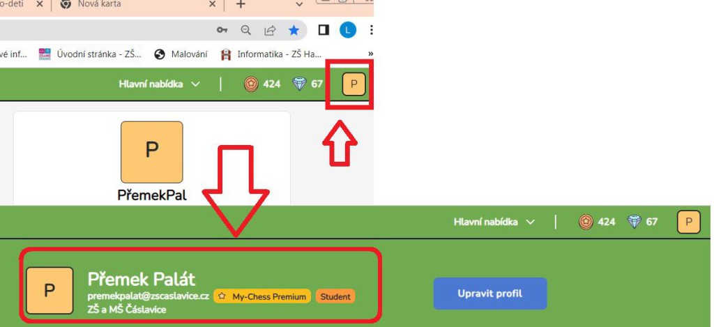 Správné přihlášení